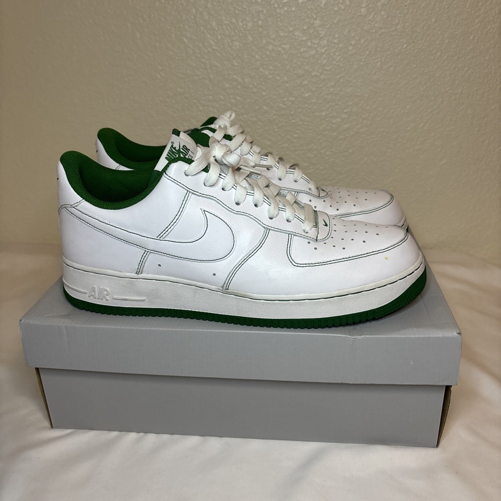 Nike Air Force 1 '07 Contrast Stitch‎ - White Pine Green Size 13